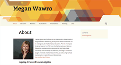 Desktop Screenshot of meganwawro.com